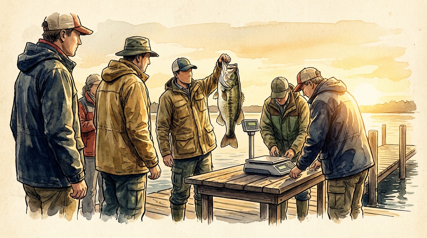 Tournament weigh-in at golden hour